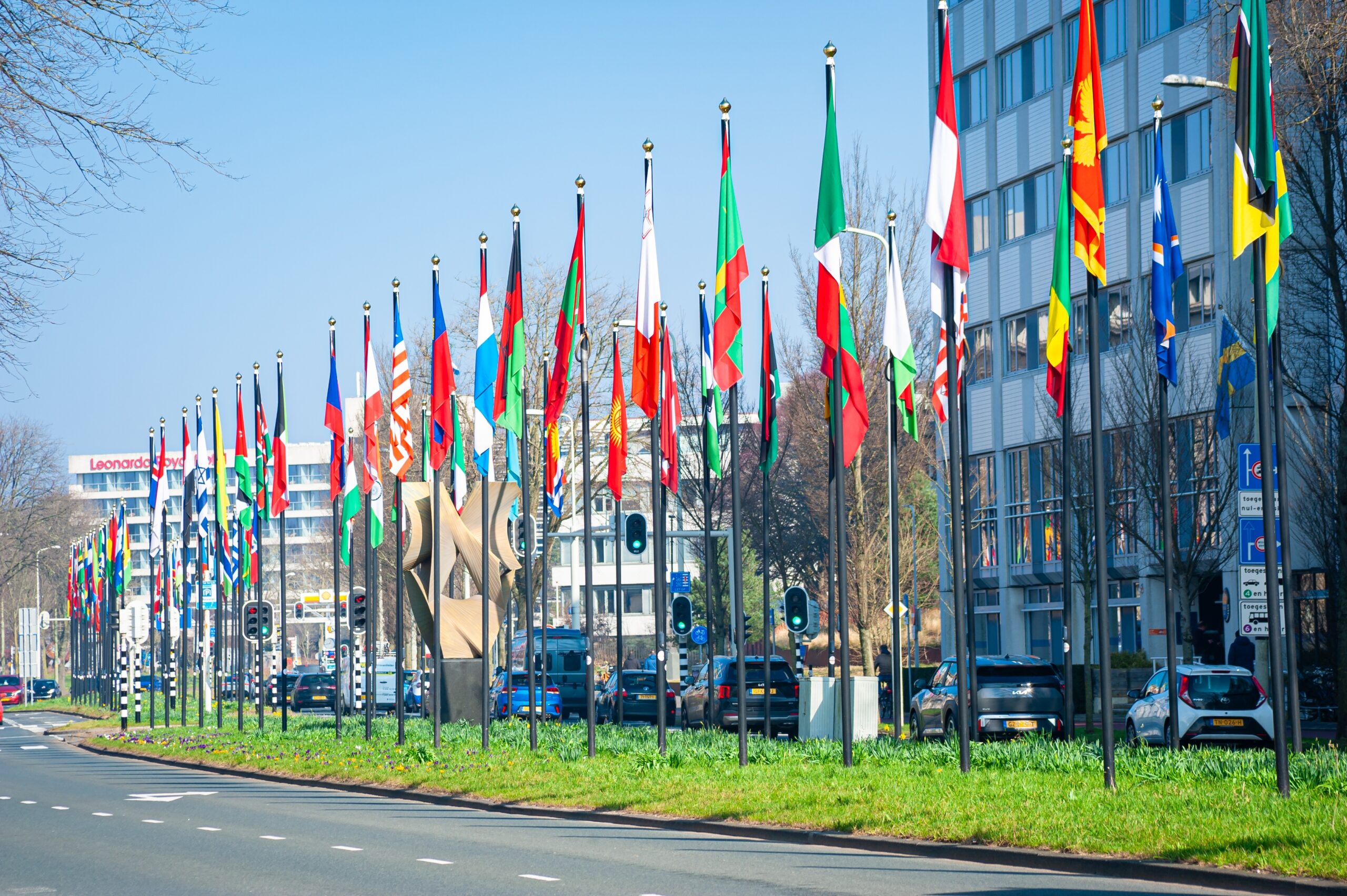 The,Hague,,Netherlands,-,March,3,,2025:,International,Flags,On